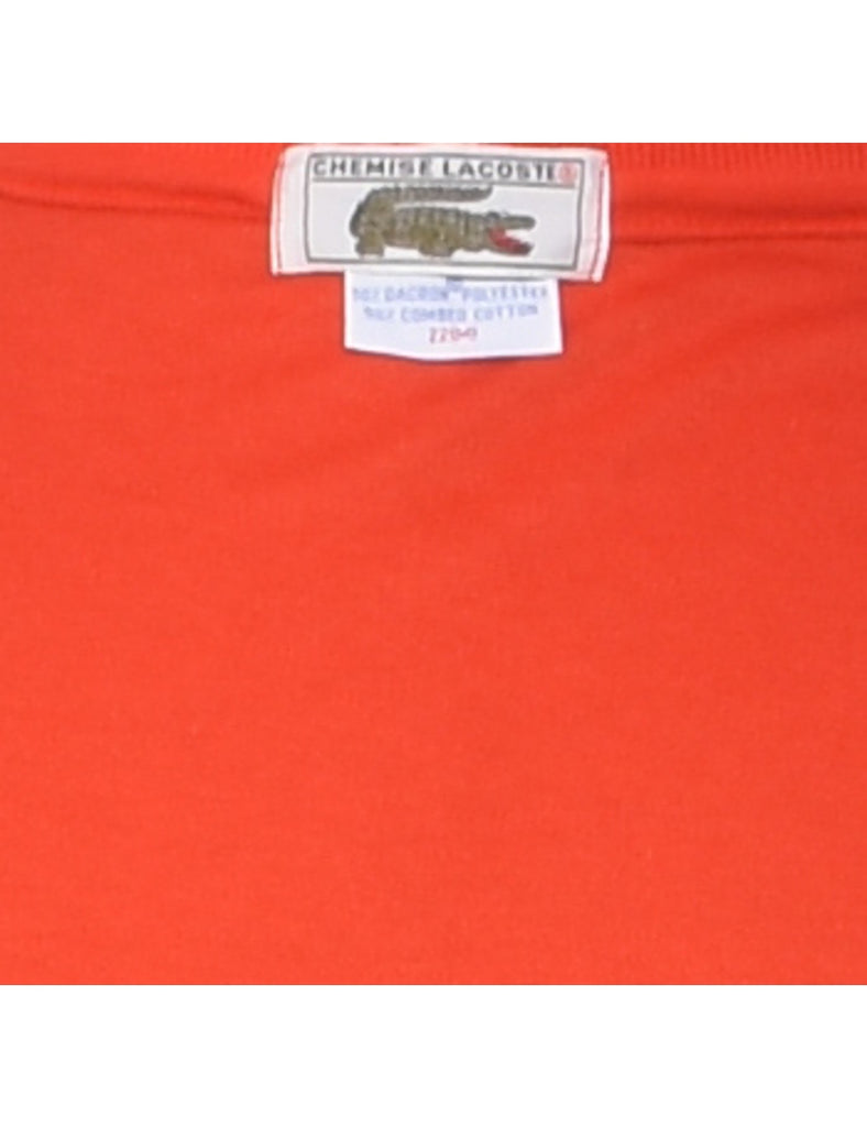 Orange Lacoste Polo Shirt - M