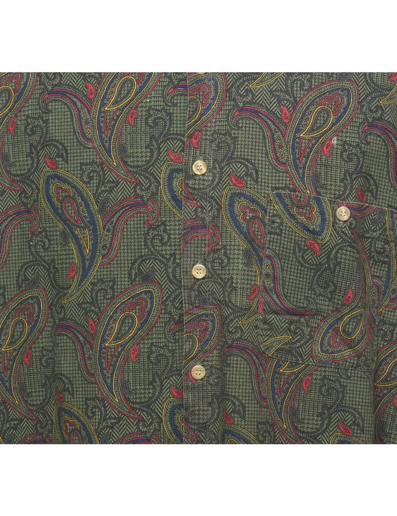 Paisley Print Multi-Colour 1990s Shirt - M