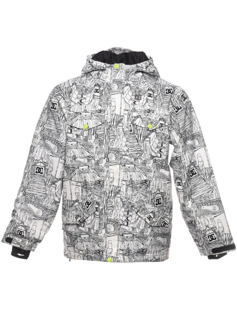 Patterned DG Black & White Mountaineering Jacket - L