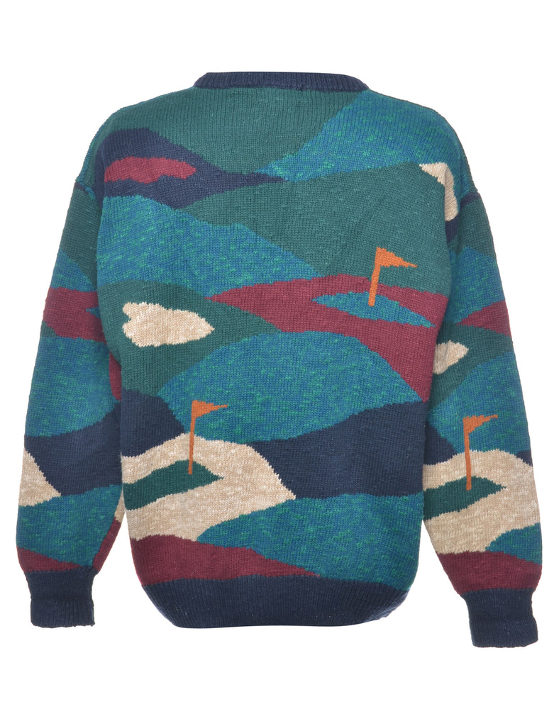 Patterned Multi-colour Jumper - L