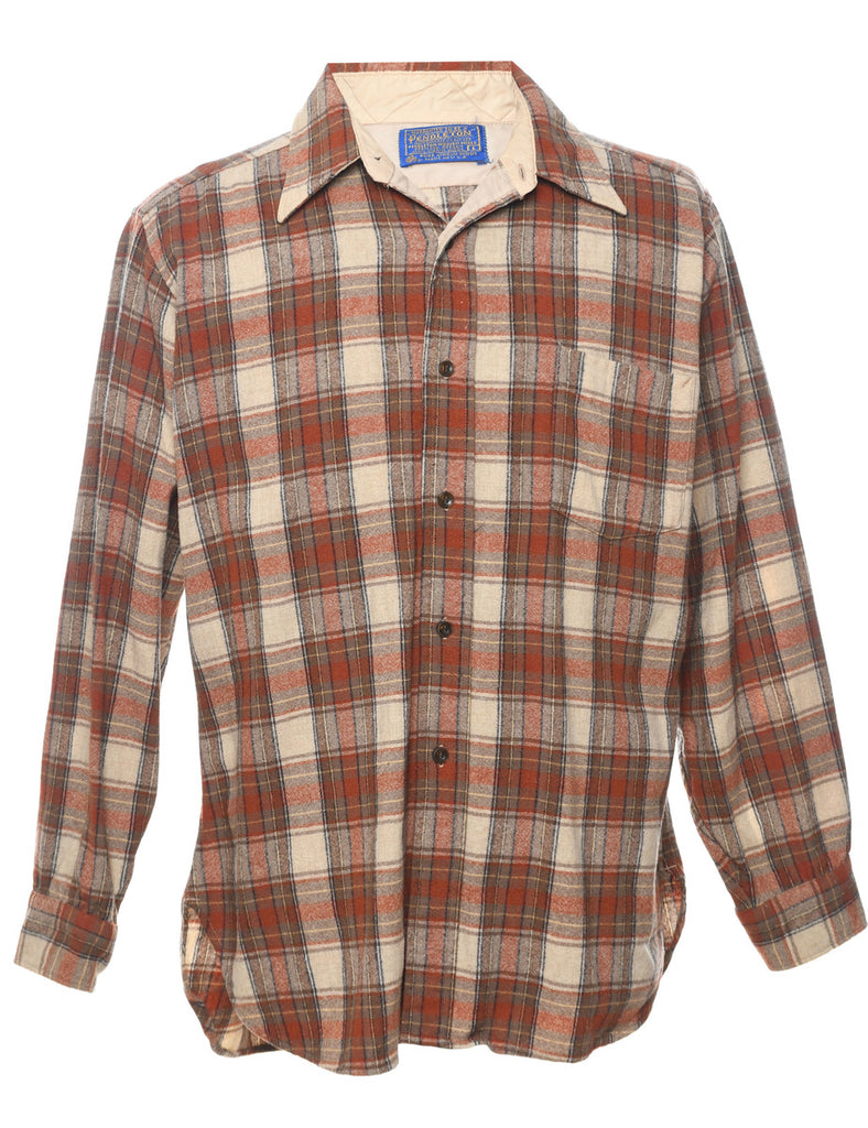 Pendleton Checked Flannel Shirt - L