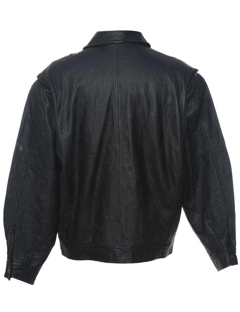 Pepsi Black Leather Jacket - XL