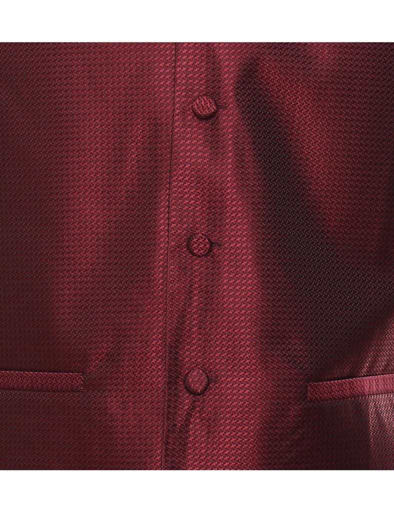 Pierre Cardin Maroon Metallic Waistcoat - M