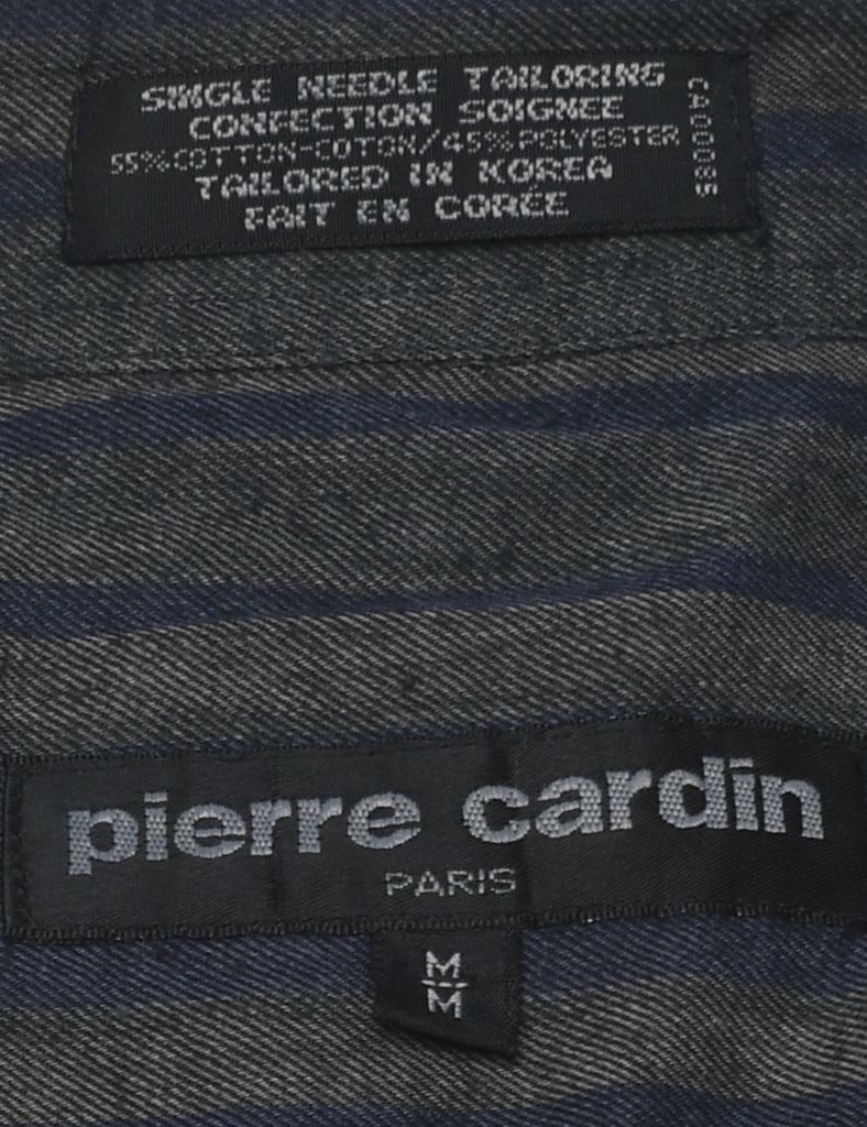 Pierre Cardin Striped Navy & Grey Shirt - M