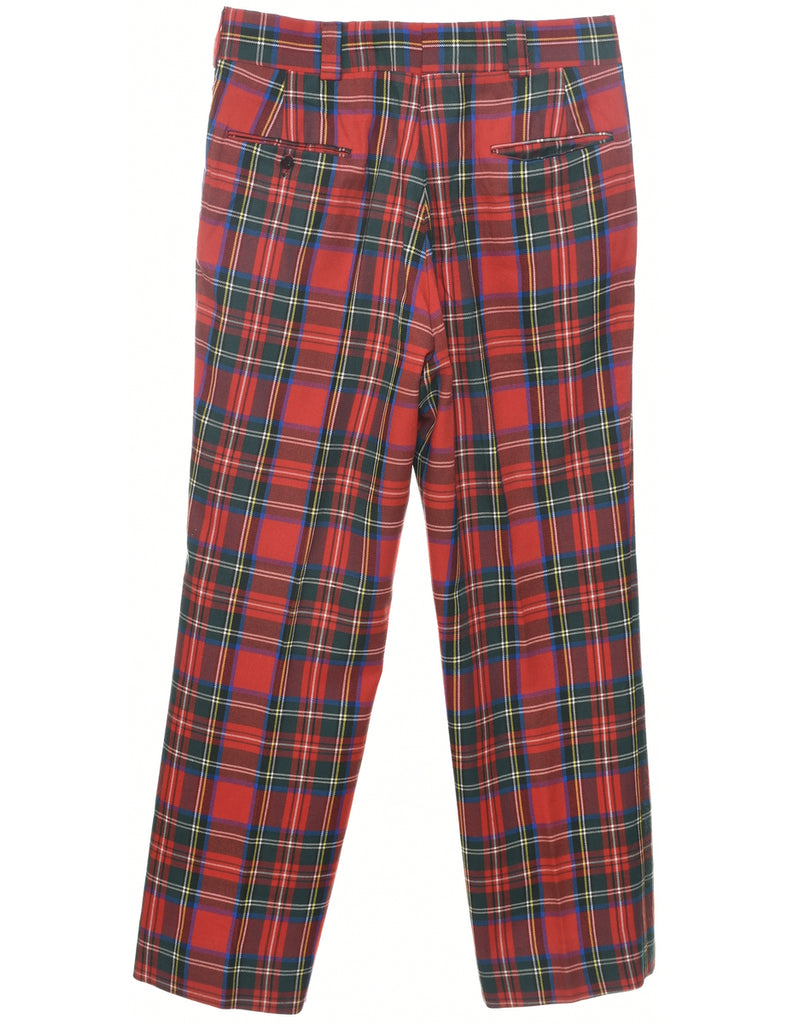 Plaid Pattern Trousers - W31 L30