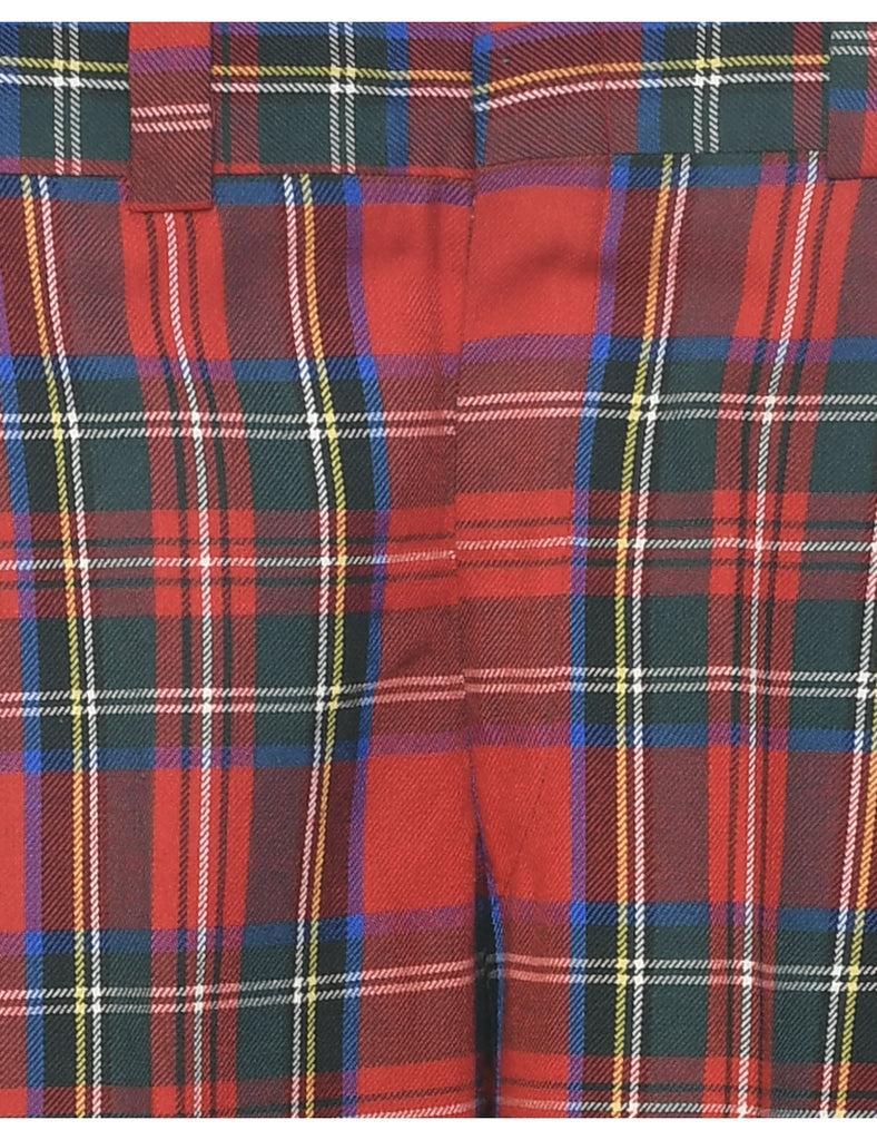 Plaid Pattern Trousers - W31 L30