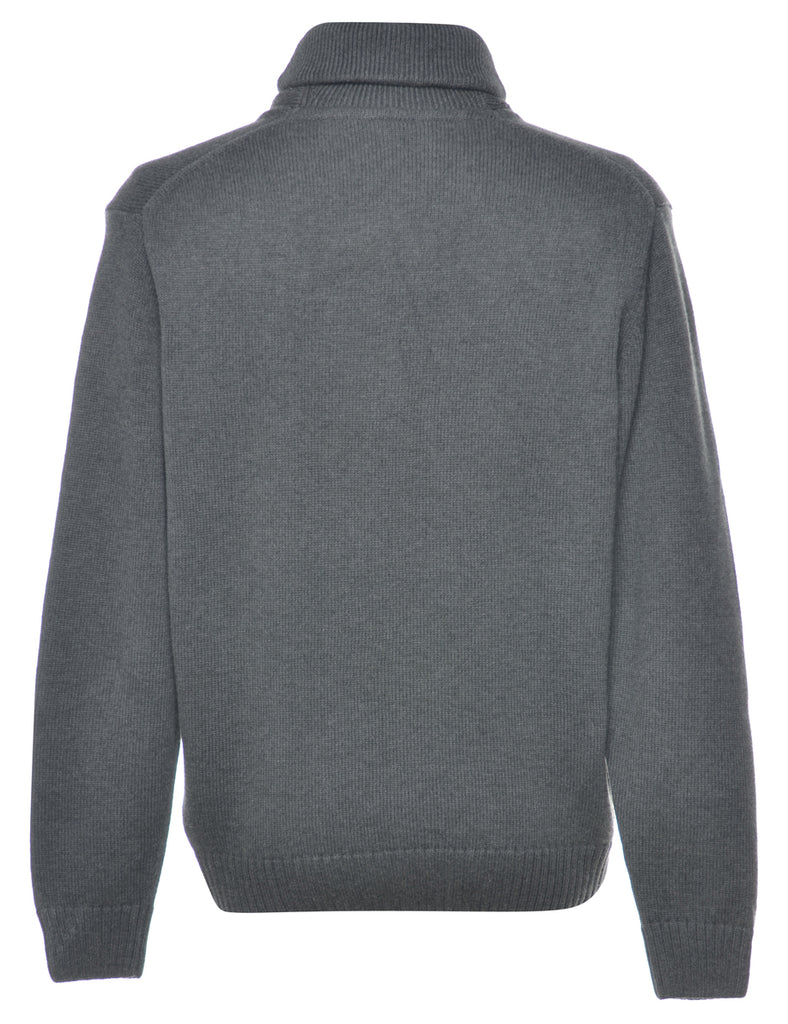 Plain Dark Grey Jumper - L