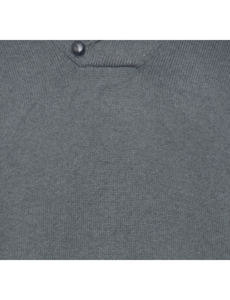 Plain Dark Grey Jumper - L