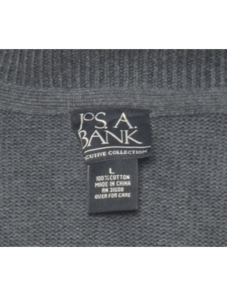 Plain Dark Grey Jumper - L