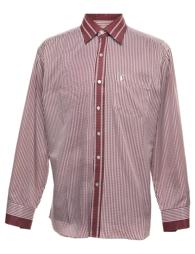 Polo Ralph Lauren White & Maroon Checked Shirt - XL