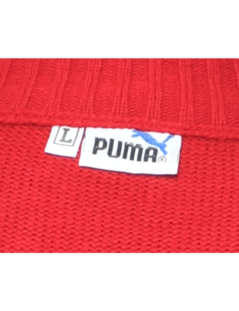 Puma Red Cardigan - L