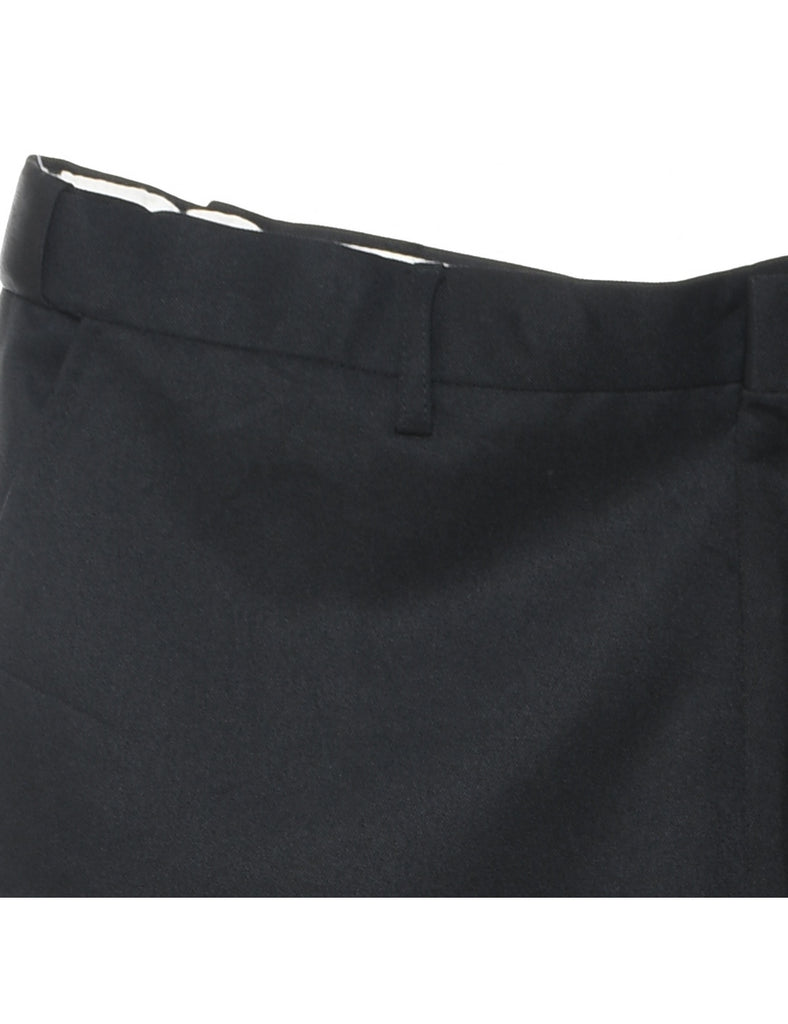 Puritan Black Straight-Fit Trousers - W36 L32