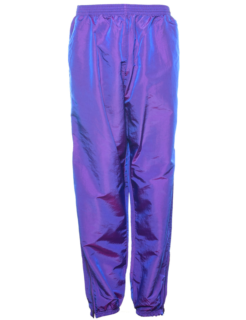 Purple 1980s Track Pants - W34 L31