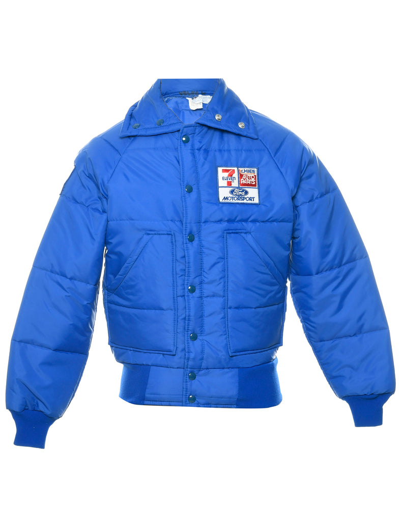 Quilted Blue Jacket - S