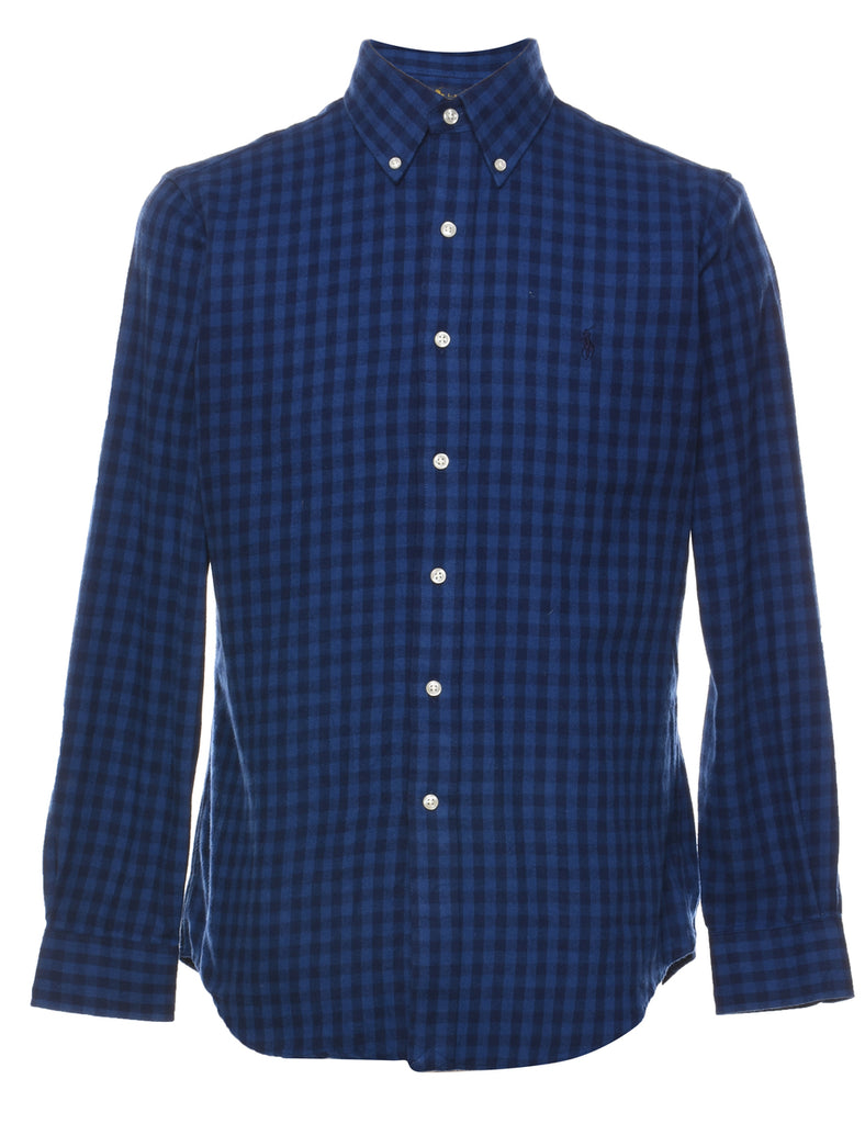 Ralph Lauren Blue & Black Checked Shirt - S