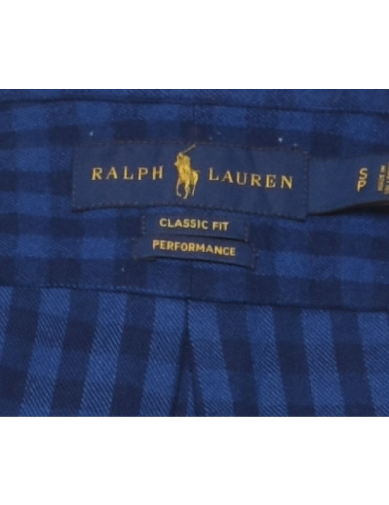 Ralph Lauren Blue & Black Checked Shirt - S