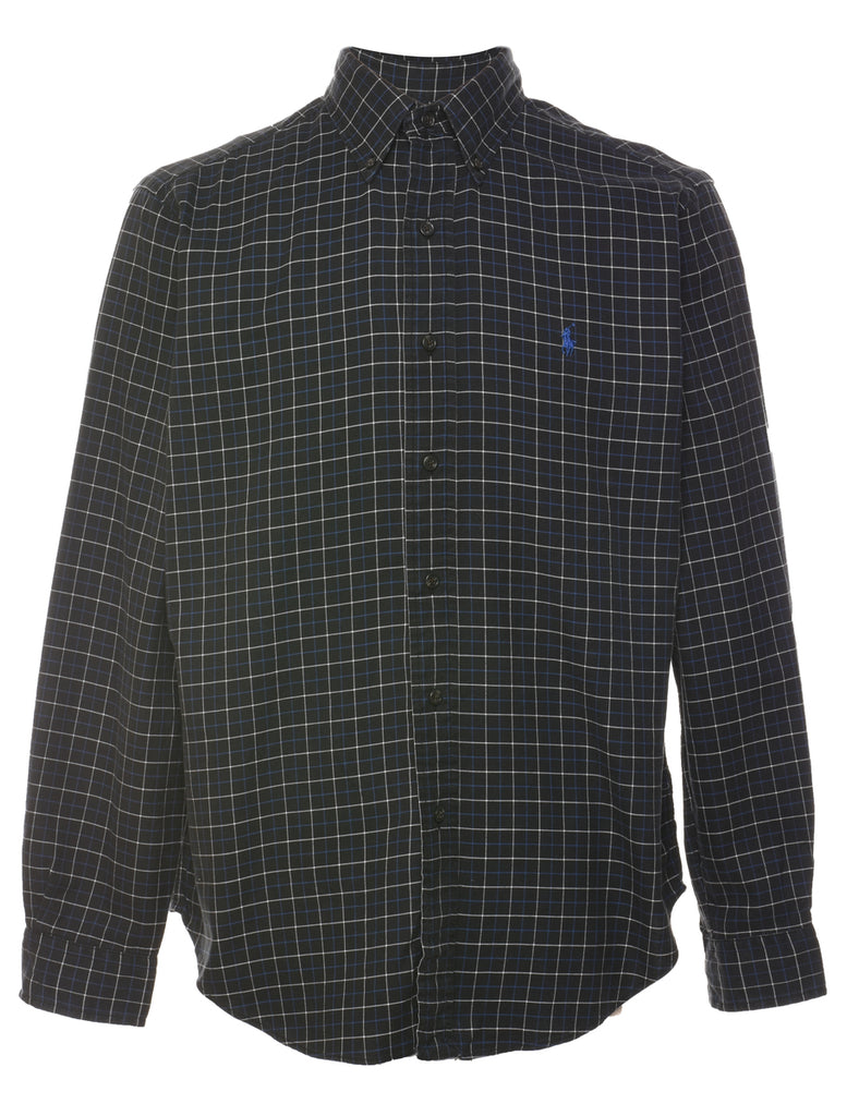 Ralph Lauren Checked Black Shirt - M