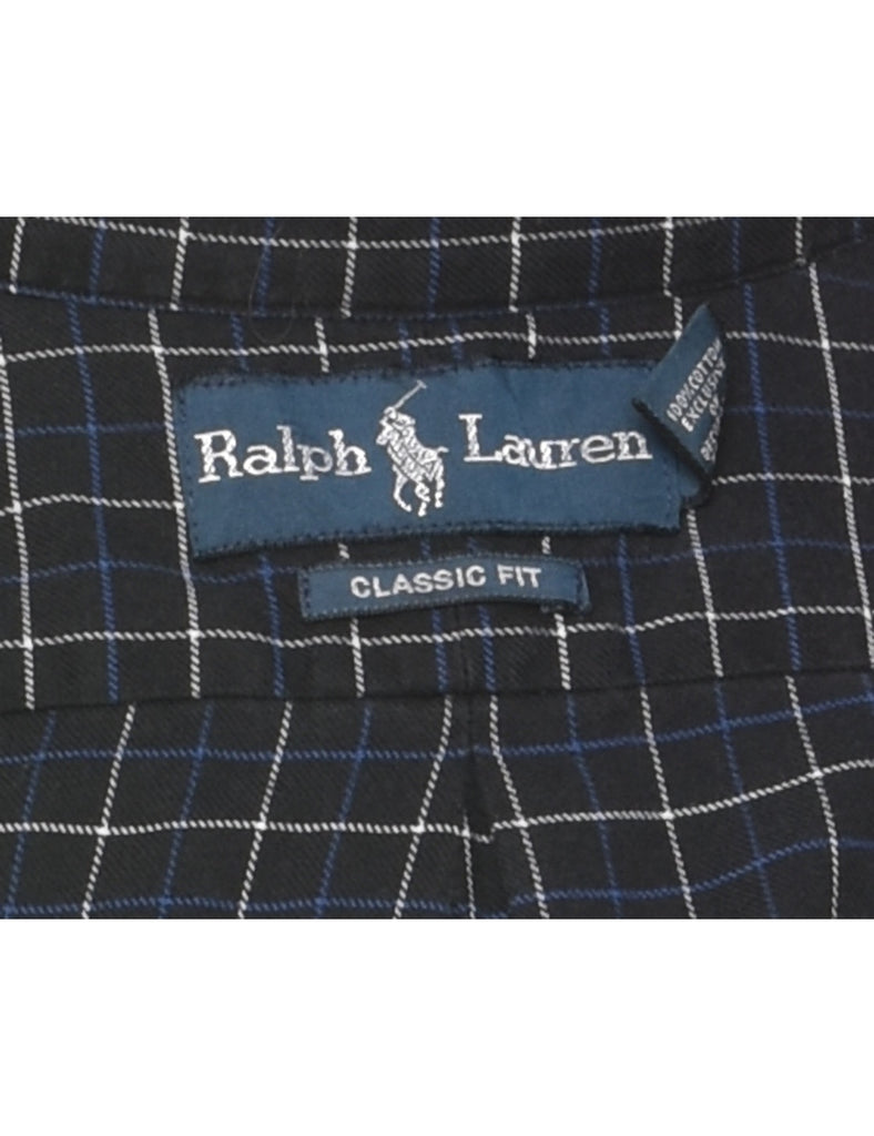 Ralph Lauren Checked Black Shirt - M