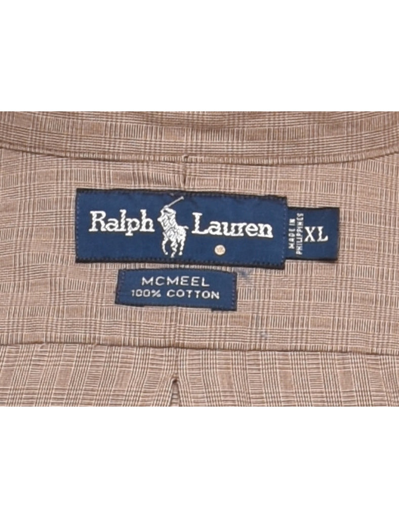 Ralph Lauren Light Brown Classic Checked Shirt - XL