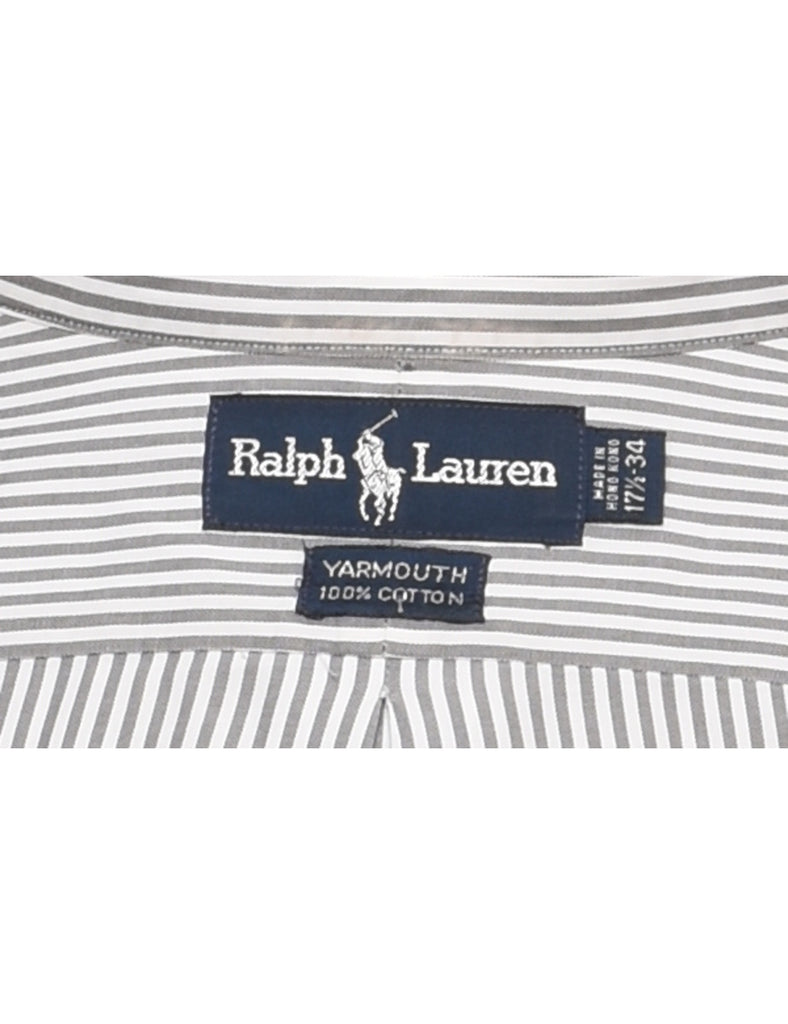 Ralph Lauren Striped Grey & White Shirt - XL