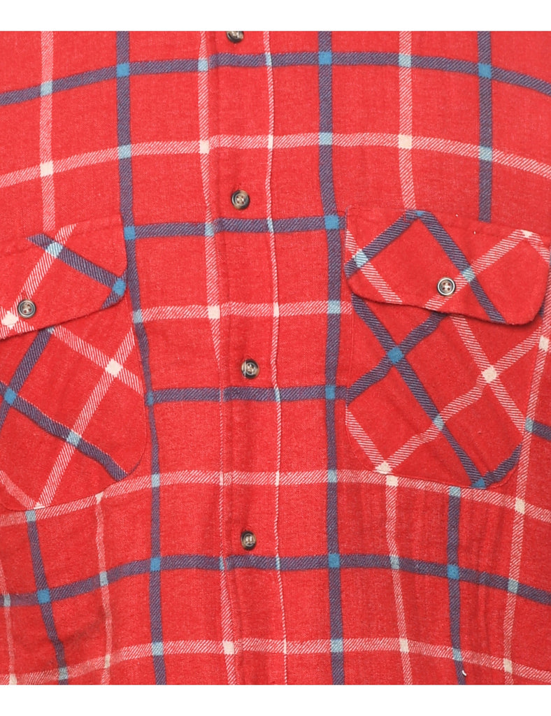 Red & Blue Classic Checked Shirt - M