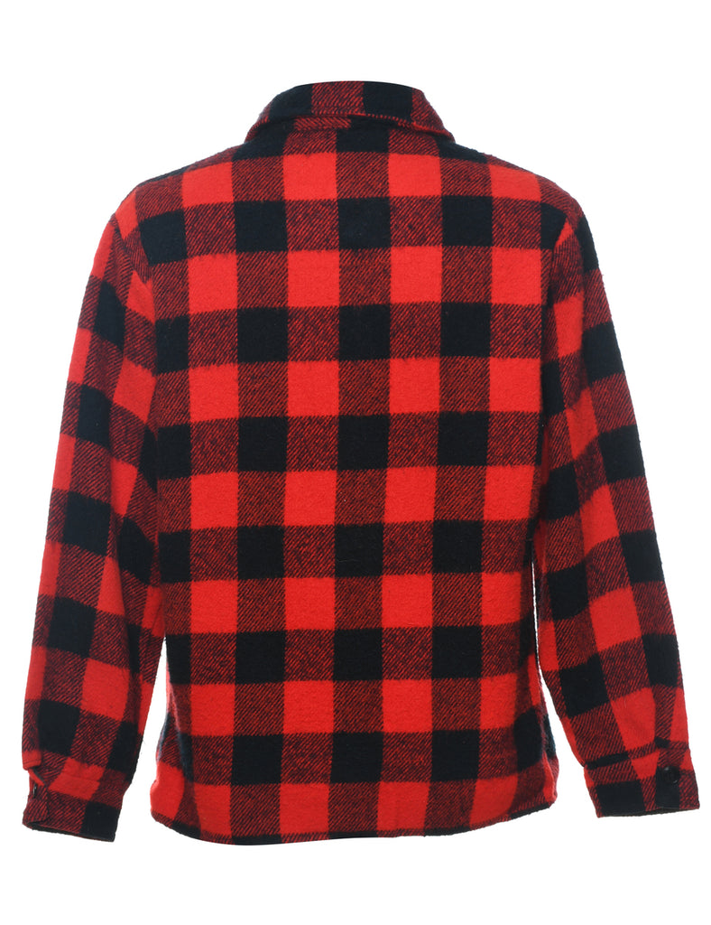 Red Buffalo Check Black & Red 1990s Shirt - L