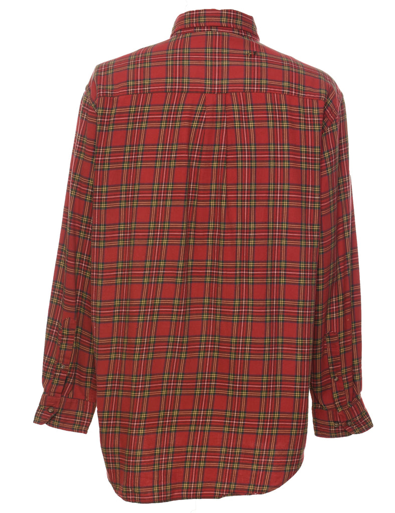 Red Checked Classic Shirt - L