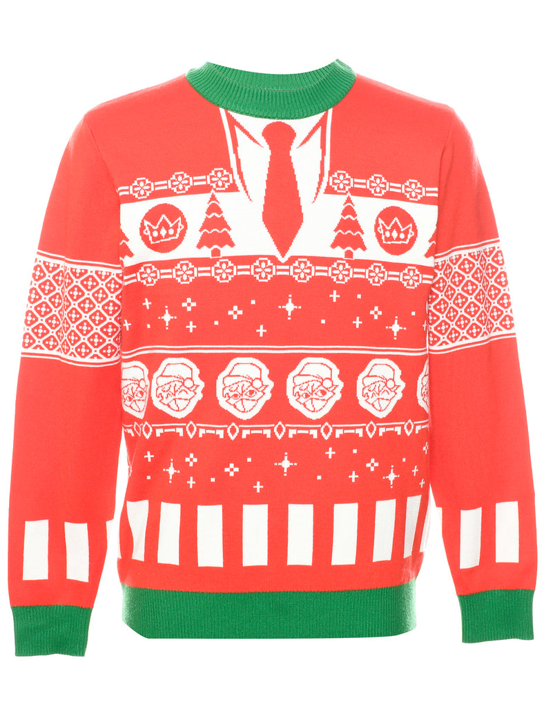 Red Christmas Jumper - M