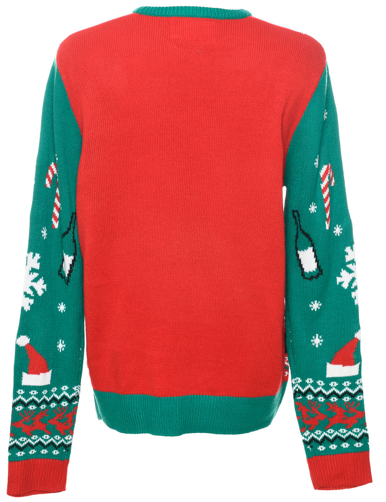 Red Christmas Jumper - L