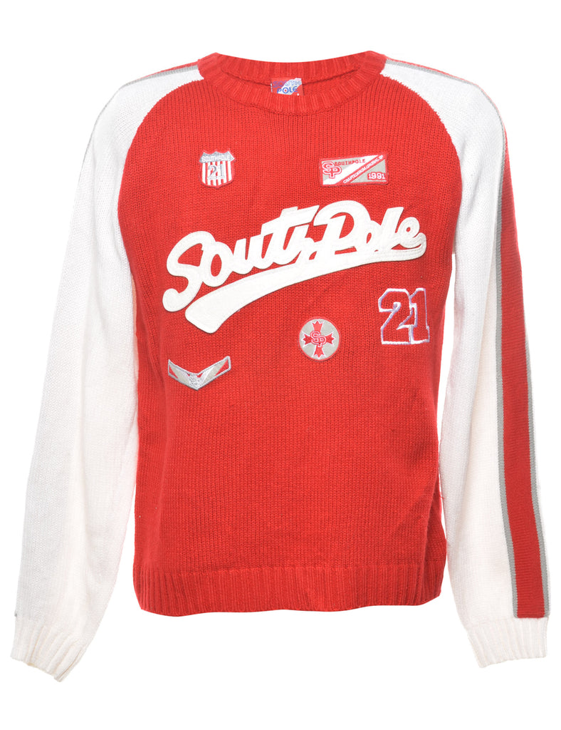 Red South Pole Jumper - L