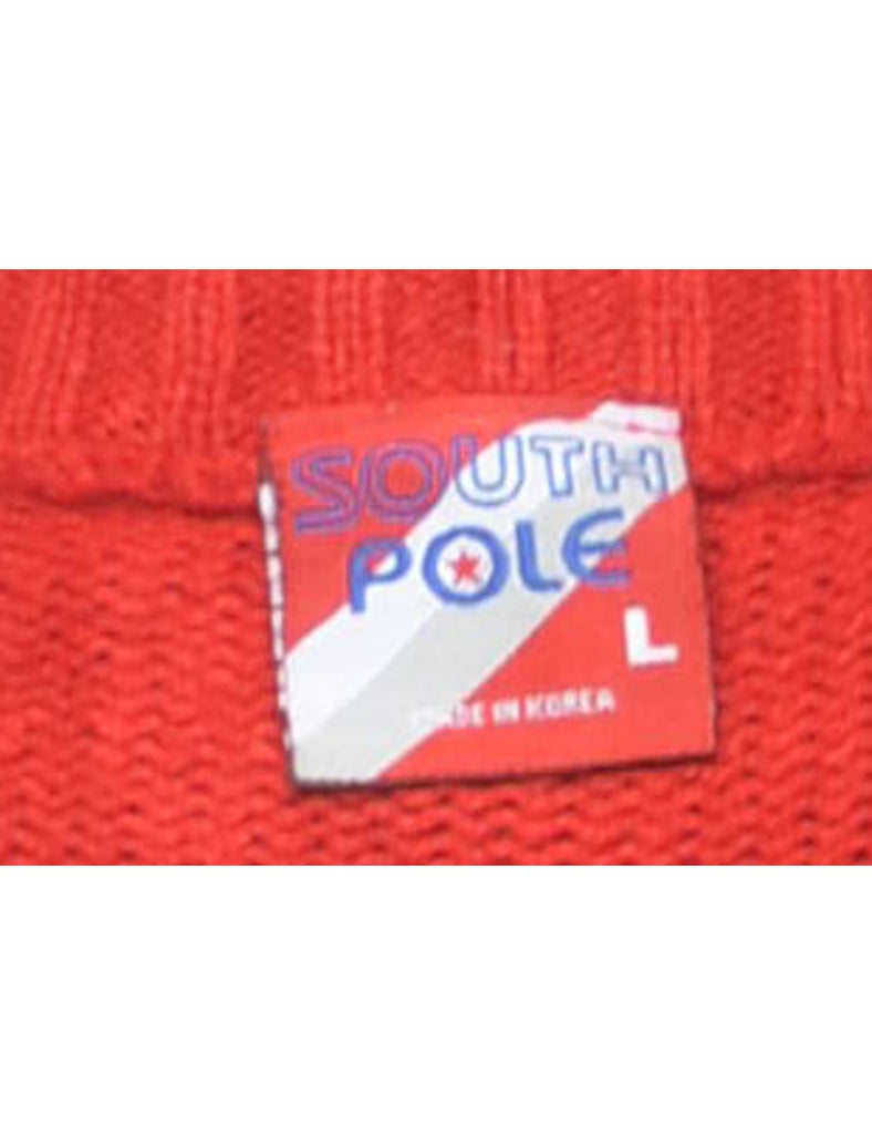 Red South Pole Jumper - L