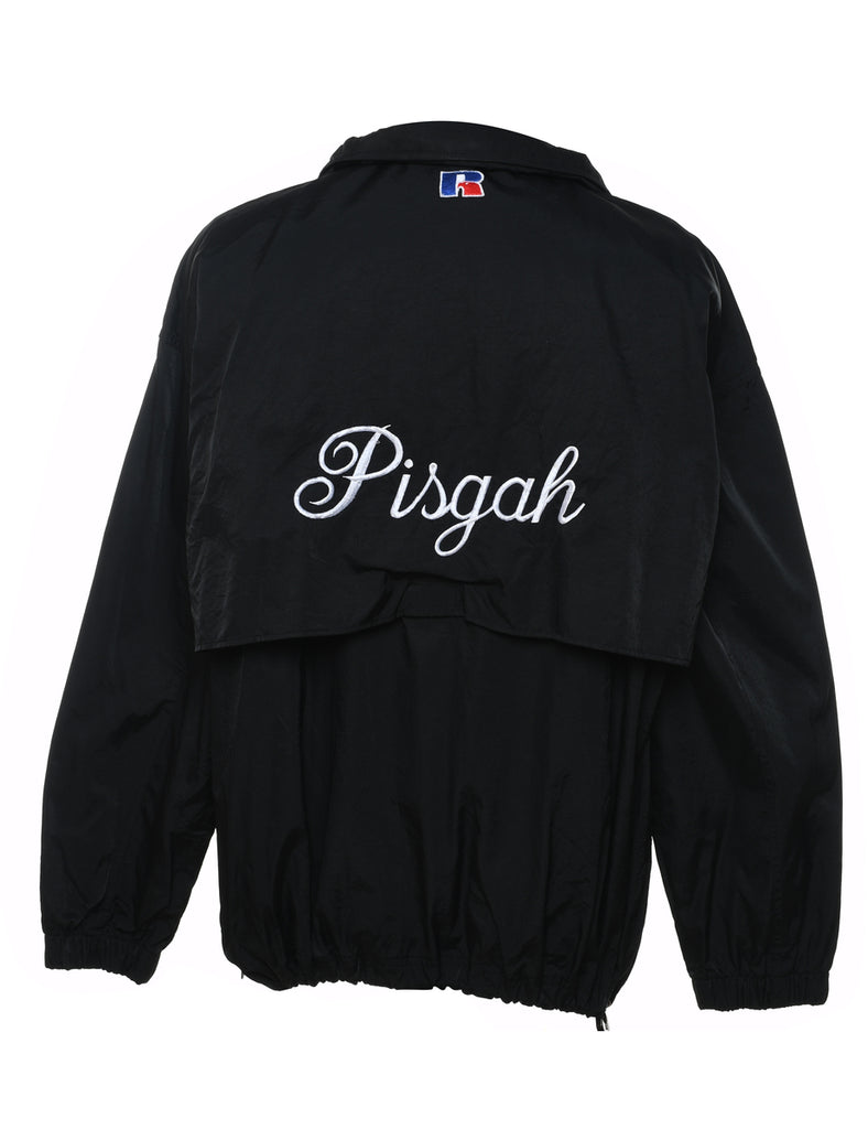 Russell Athletic Black & Red Embroidered Nylon Jacket - XL