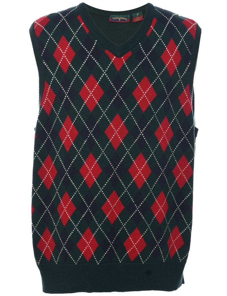 Saddlebred Argyle Sweater Vest - XL