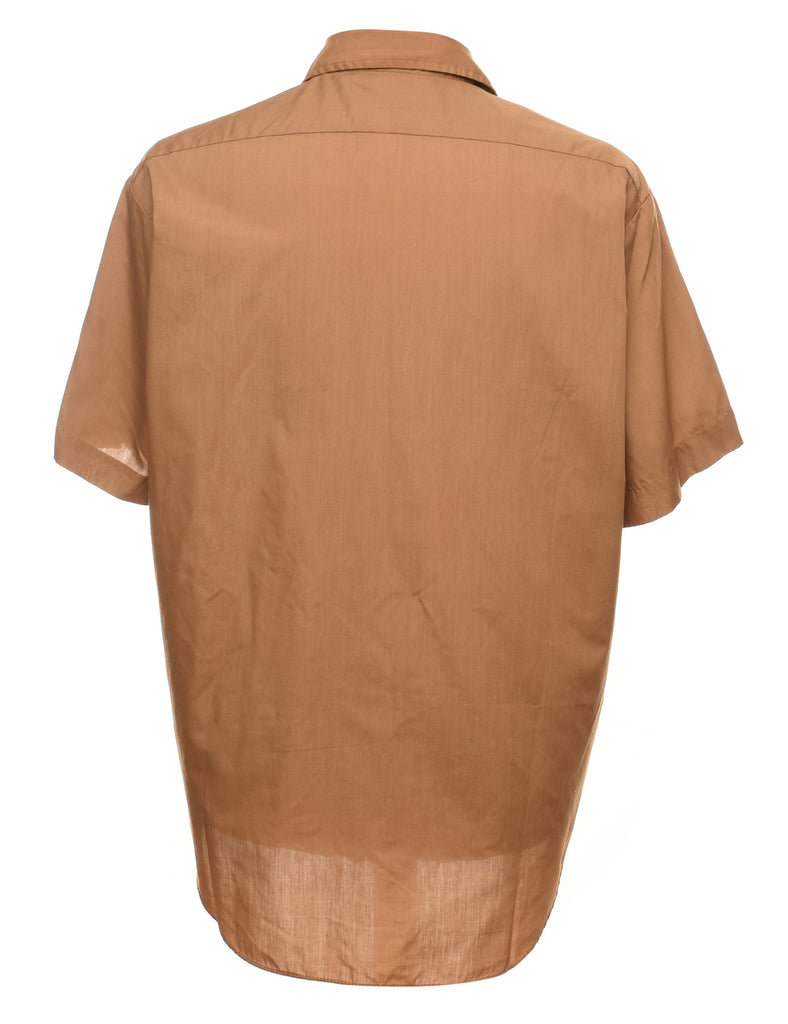 Short Sleeve Brown Classic Shirt - XL