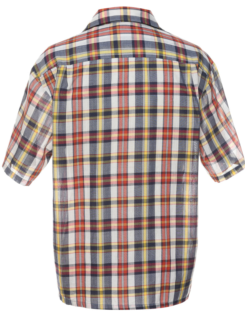 Short Sleeve Checked Shirt - L