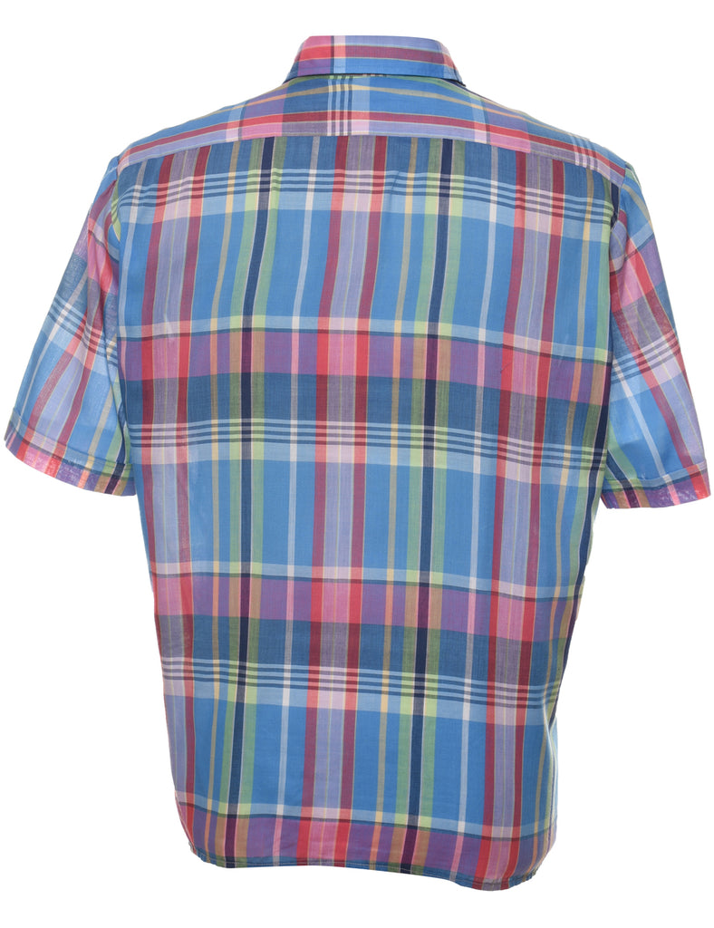 Short Sleeve Checked Shirt - L