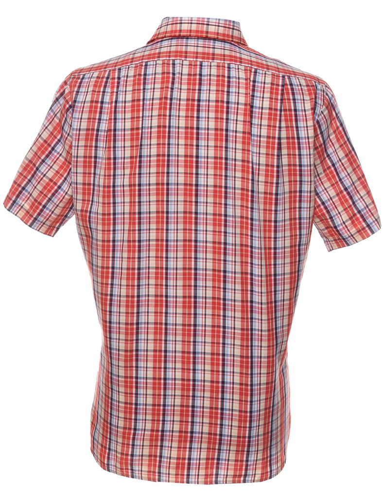 Short Sleeve Checked Shirt - L