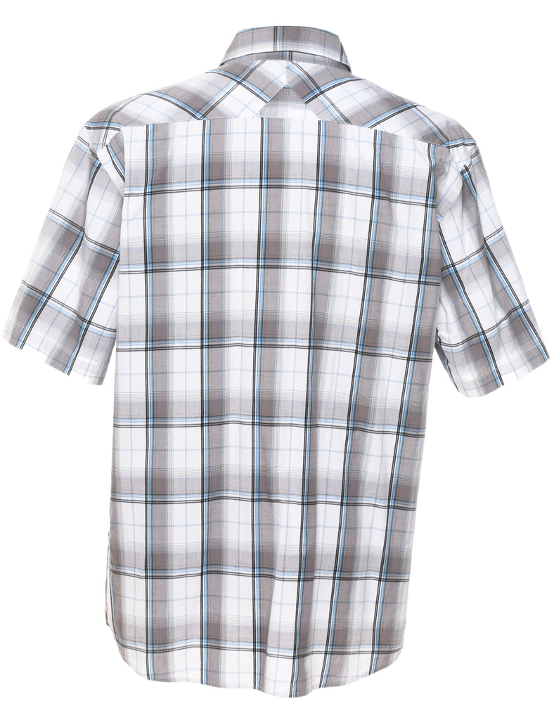 Short Sleeve Checked Shirt - L