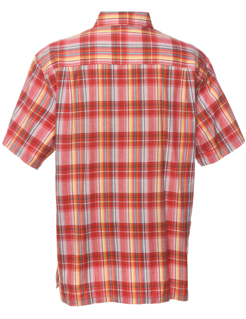 Short Sleeve Checked Shirt - L