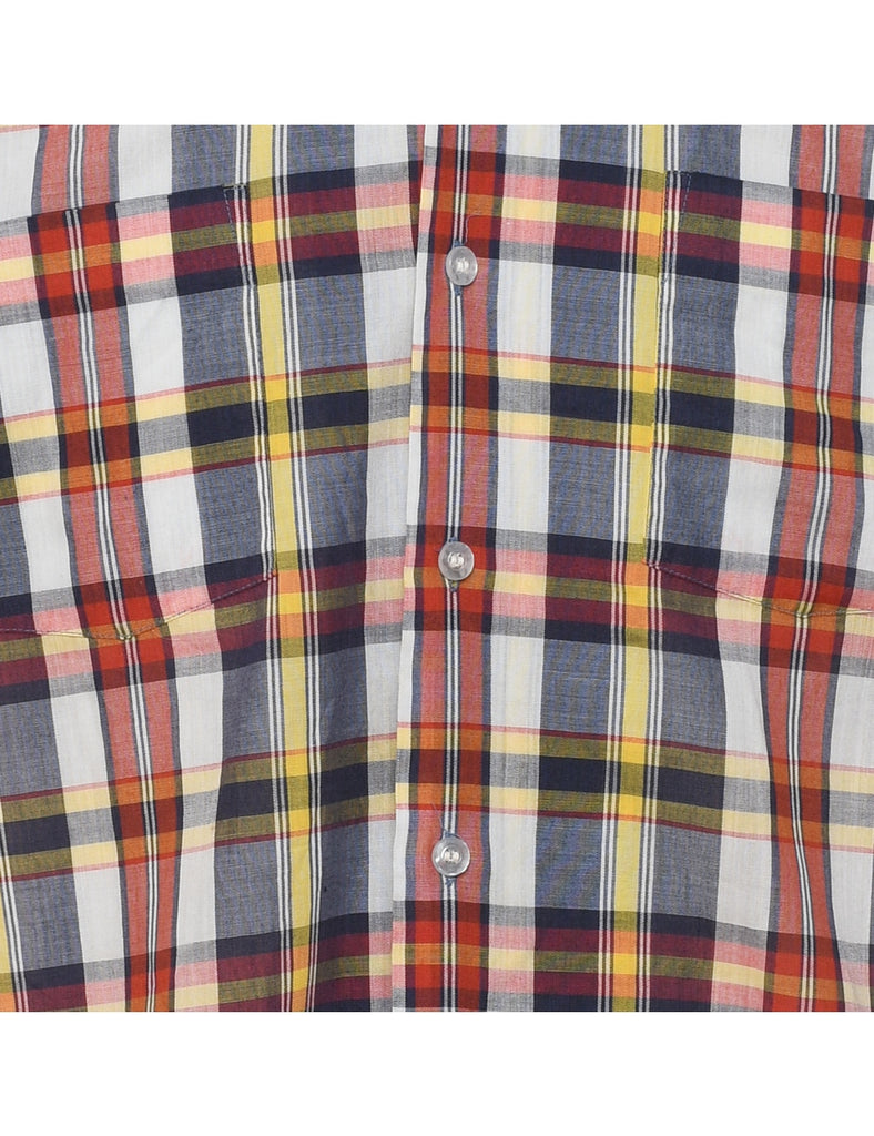 Short Sleeve Checked Shirt - L