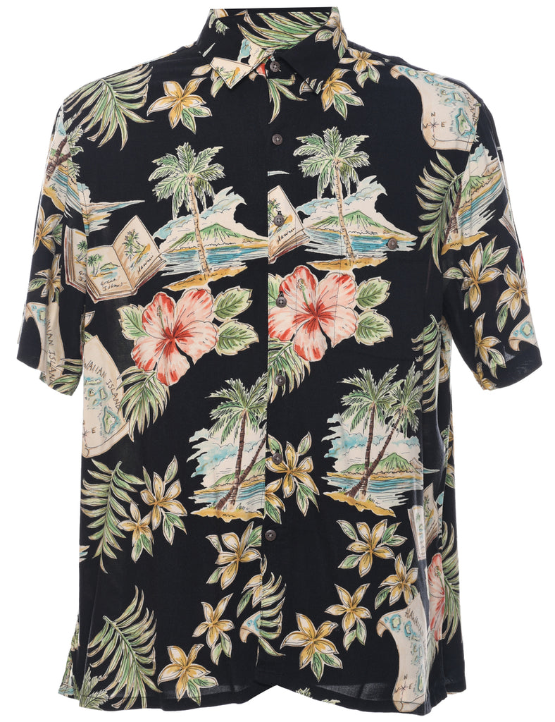 Short Sleeve Hawaiian Shirt - L