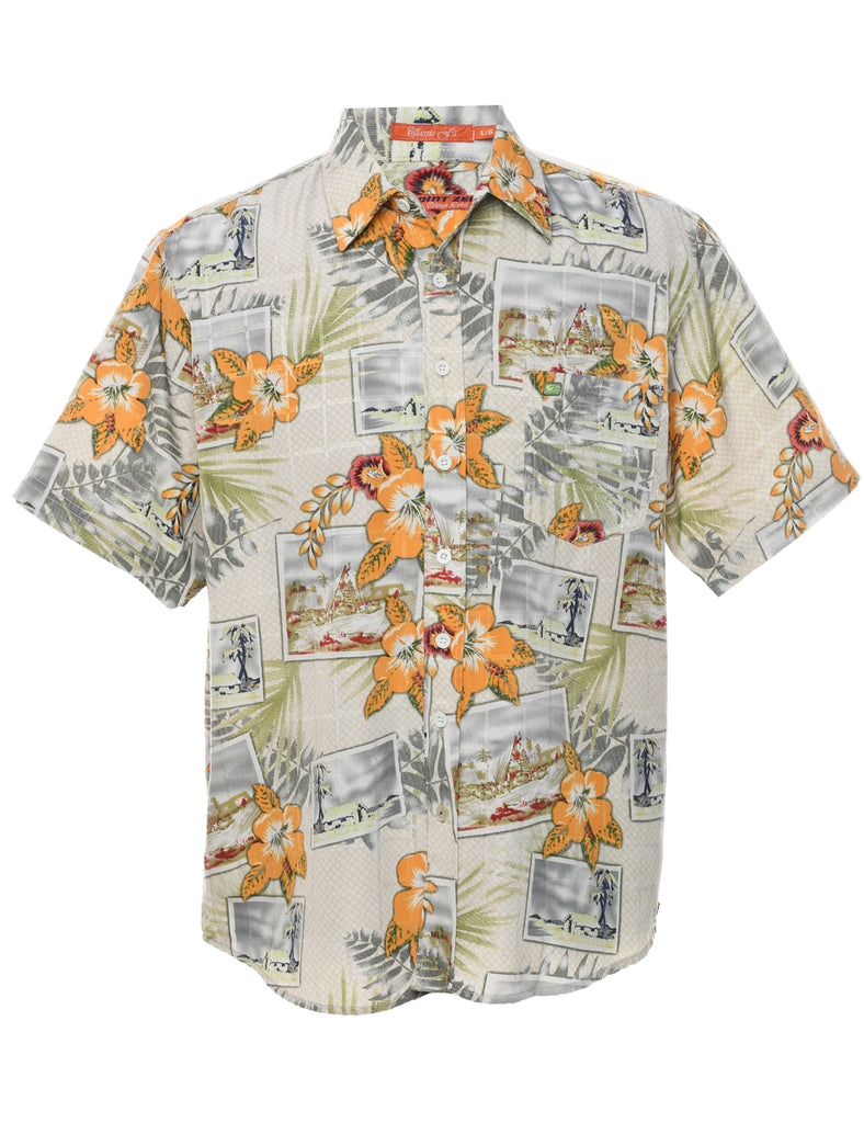 Short Sleeve Hawaiian Shirt - L