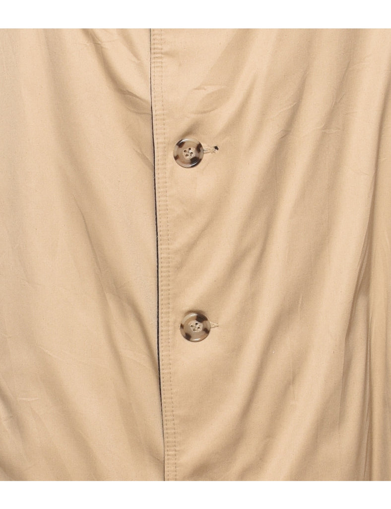 Single Breasted Beige Classic Trench Coat - XL