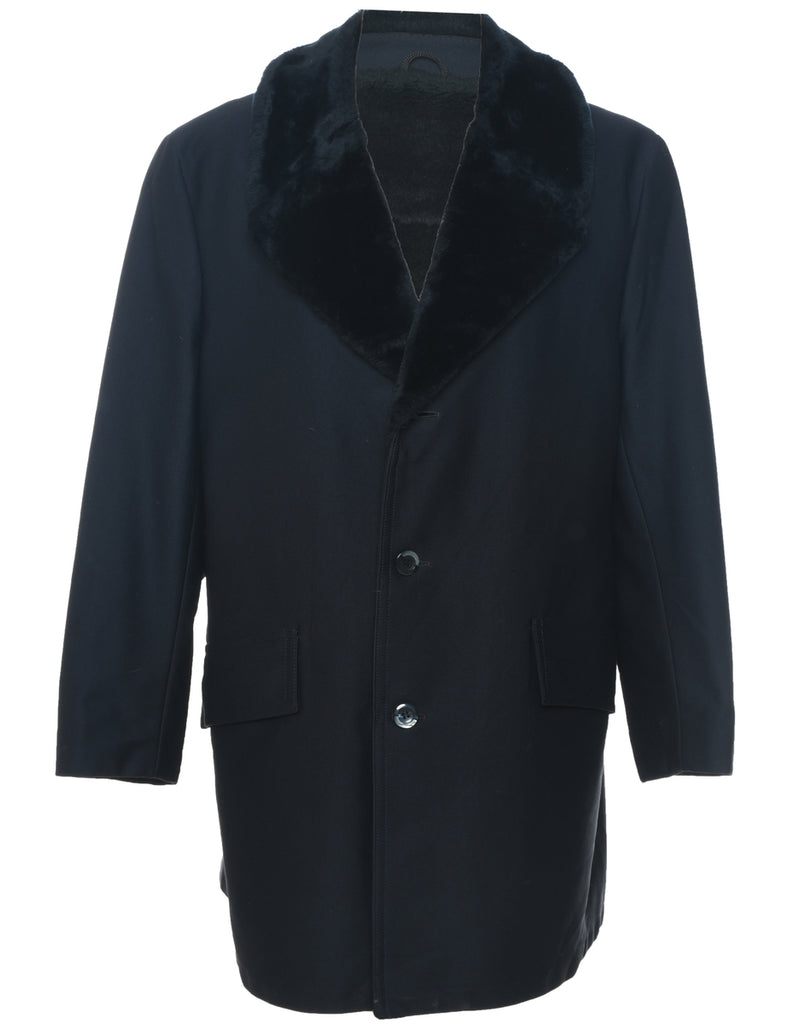 Single Breasted Wool Coat - XL