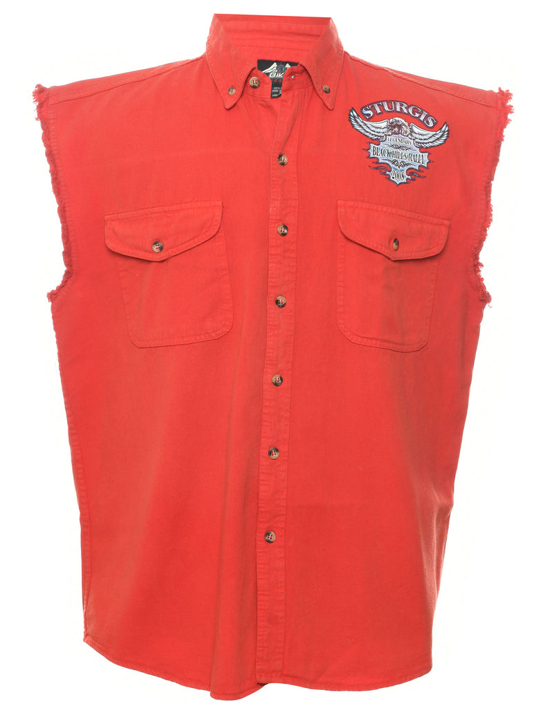 Sleeveless Sturgis Denim Shirt - XL