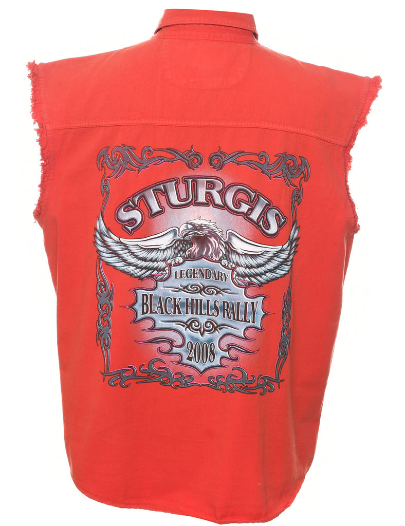 Sleeveless Sturgis Denim Shirt - XL