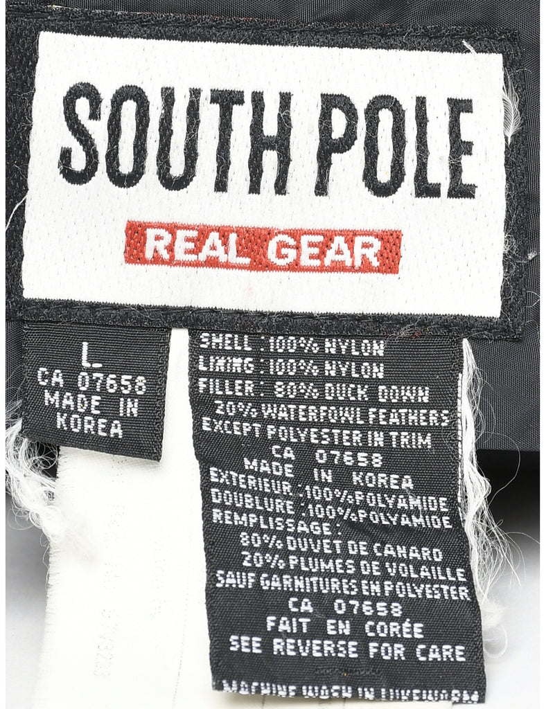 South Pole Dark Grey Puffer Jacket - L