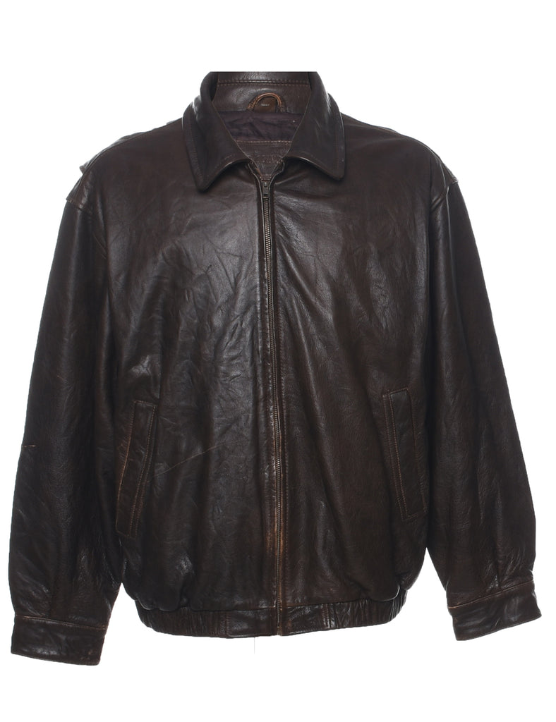 St. John Bay Leather Jacket - L