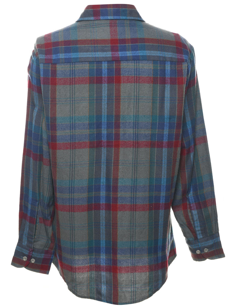 St John's Bay Checked Multi-Colour Flannel Shirt - L