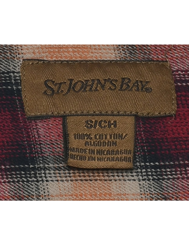 St John's Bay Checked Shirt - S